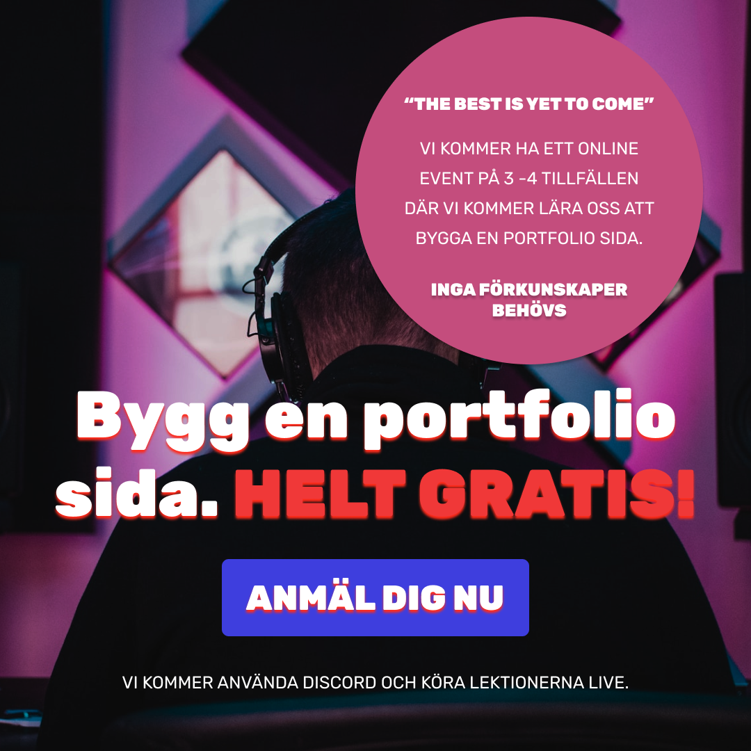 Eventet: Portfolio hemsida helt gratis!