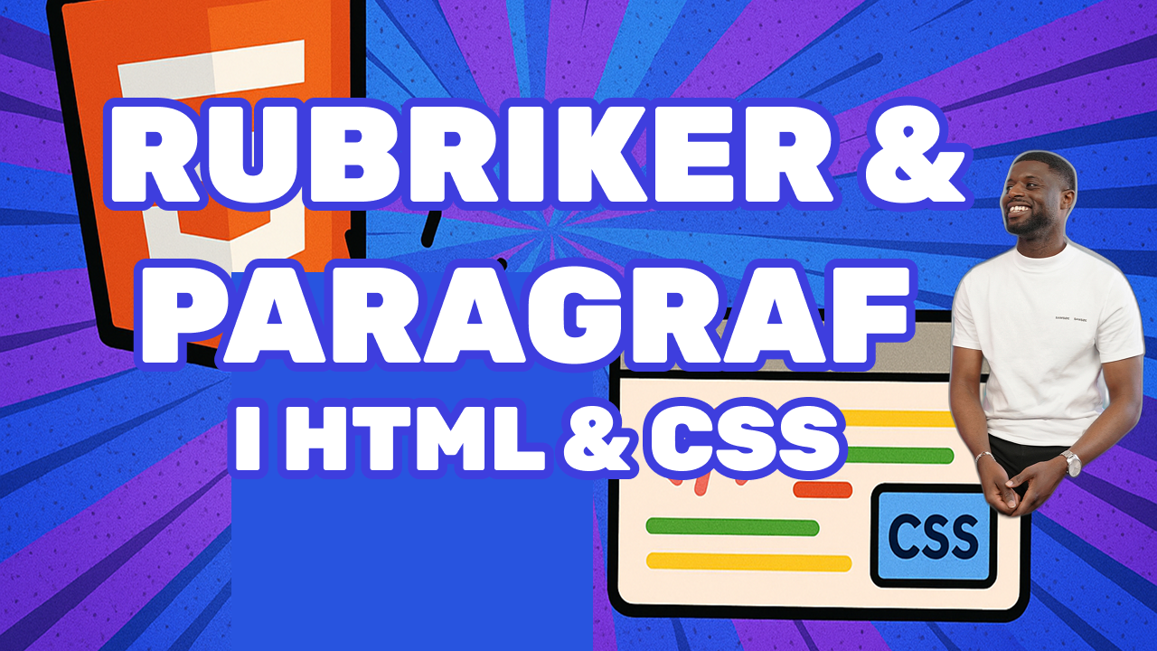 HTML & CSS – Bygg din första hemsida 🌐